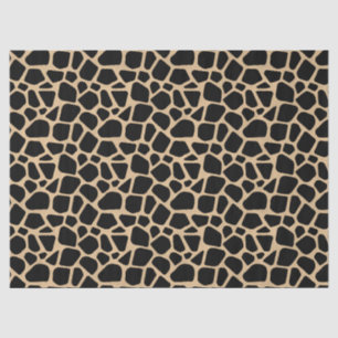 Papier Mousseline Impression de girafe Brown noire