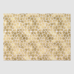 Papier Mousseline Impression de girafe or