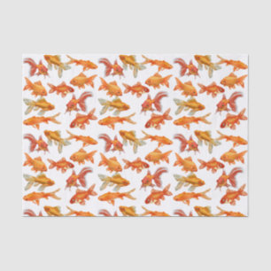Papier Mousseline Impression de poisson rouge