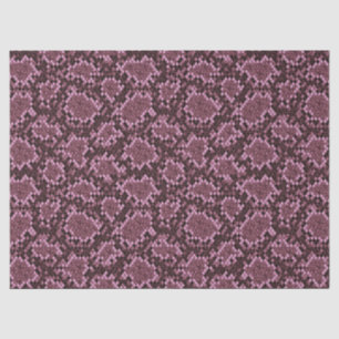 Papier Mousseline Impression de serpent rose