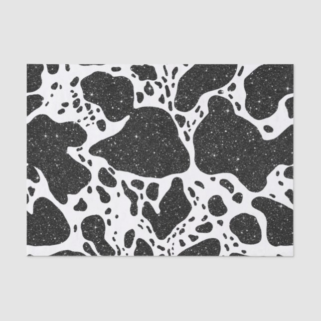 Papier Mousseline Impression de vache avec Parties scintillant (Recto)