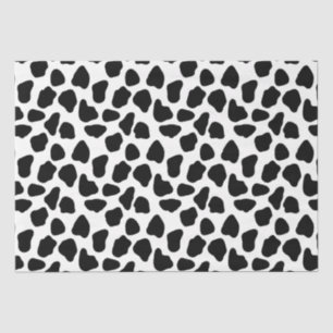Papier Mousseline Impression de vache noire et blanche