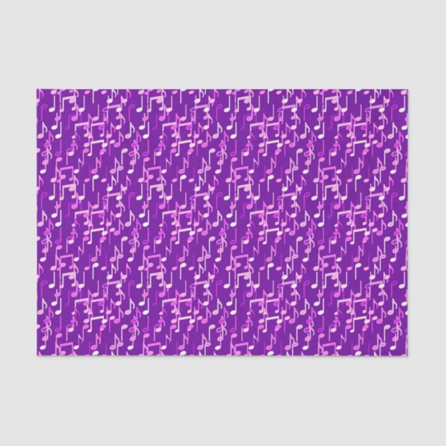 Papier Mousseline Impression musicale - violet violet, multi (Recto)