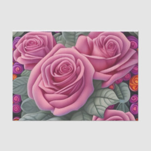 Papier Mousseline Imprimante magnifique pastel victorien rose rose