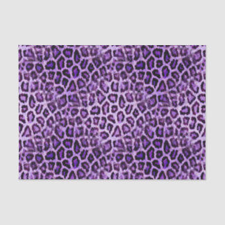 Papier Mousseline Imprimé Féminin Fête de Léopard Violet Mignon