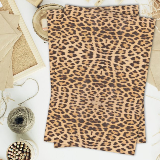 Papier Mousseline imprimé léopard sauvage chic girly tendance (trendy girly chic wild safari leopard print tissue paper)