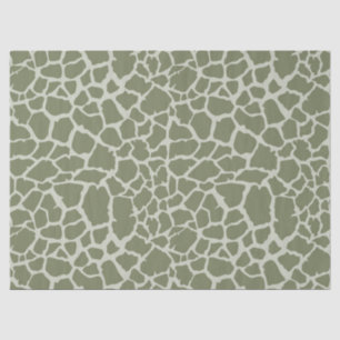 Papier Mousseline Imprimer Giraffe verte Sage