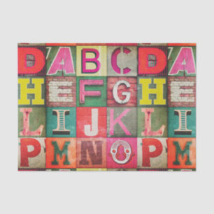 Papier Mousseline Industrial lettering decoupage tissue or paper