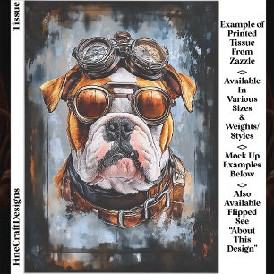 Papier Mousseline Industriel Rétro Steampunk Bulldog EF2R Découpage