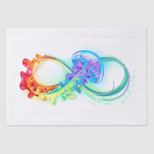 Papier Mousseline Infinity avec Rainbow Jellyfish