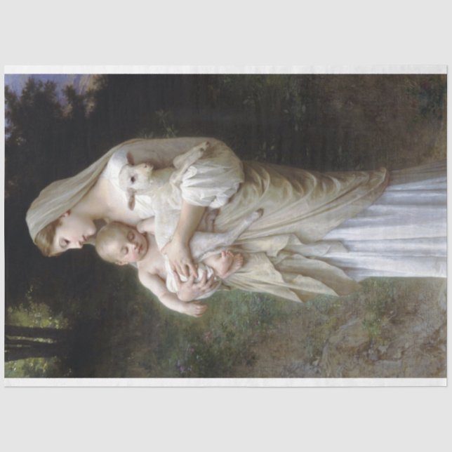 Papier Mousseline Innocence (Madonna et Enfant), Bouguereau (Recto)