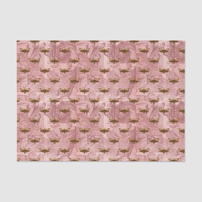 Papier Mousseline Insecte vintage (Recto)