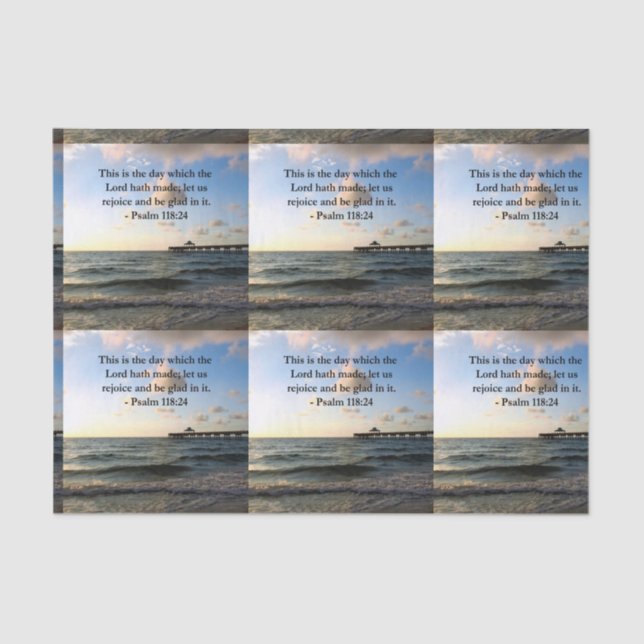 PAPIER MOUSSELINE INSPIRING PSALM 118:24 VERSE (Recto)