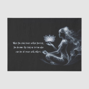 Papier Mousseline Instructeur de Yoga Méditation Lotus Pose Lumineus