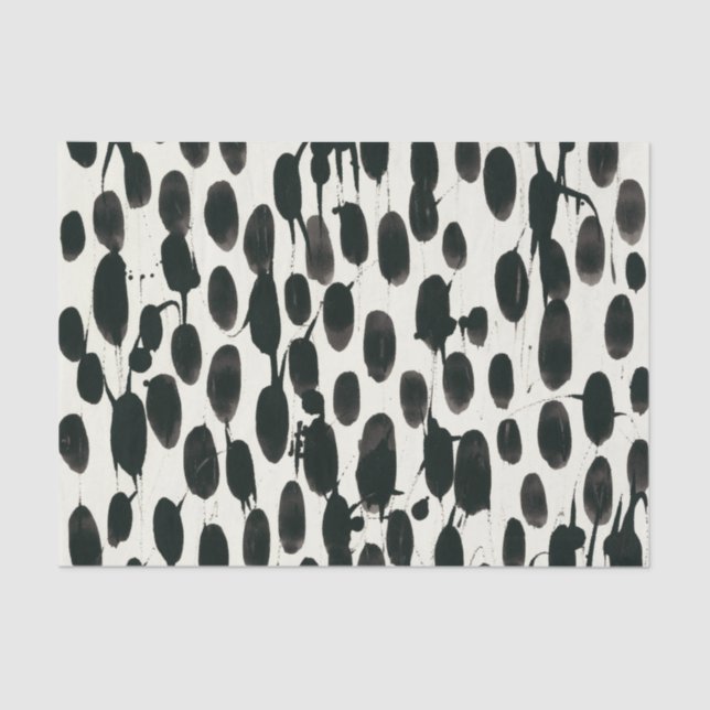 Papier Mousseline Invariable I | Aquarelle noire (Recto)