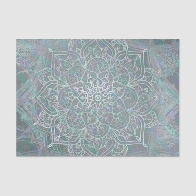 Papier Mousseline Iridescent Shtoujours Mandala Boho Chic (Recto)