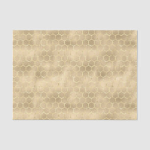 Papier Mousseline Iridescente Honeycomb Gold Gradient Apier Motif