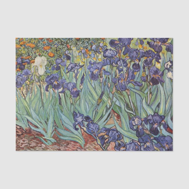 Papier Mousseline Iris de Van Gogh Peinture Impressionniste (Recto)