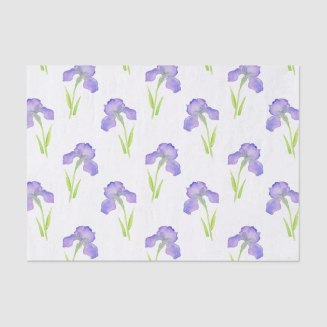 Papier Mousseline Iris Motif (Recto)