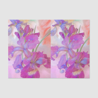 Papier Mousseline Irises magiques - Papier Tissu