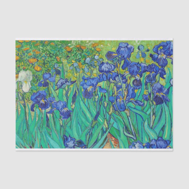 Papier Mousseline Irises par Vincent Van Gogh (Recto)