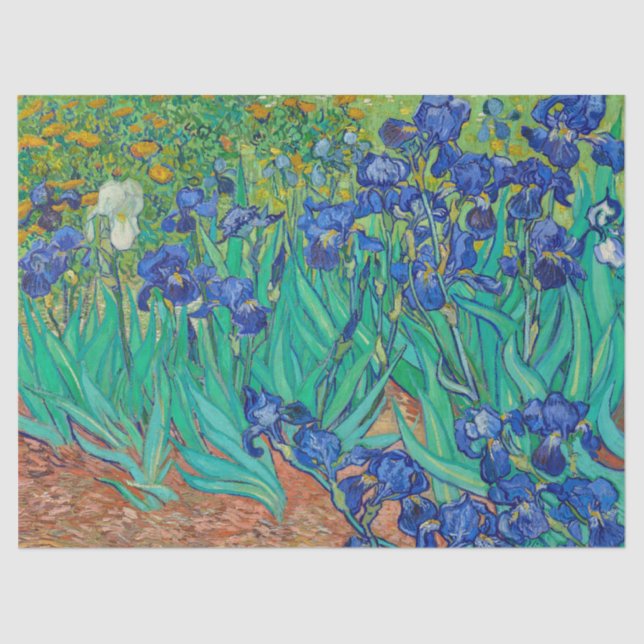 Papier Mousseline Irises par Vincent van Gogh (Recto)