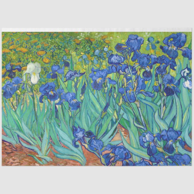 Papier Mousseline Irises, Vincent van Gogh (Recto)