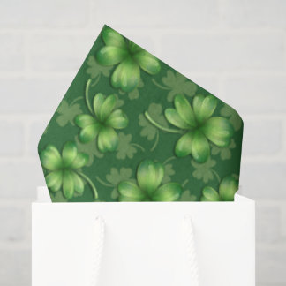Papier Mousseline Irish Green Four Leaf Clover