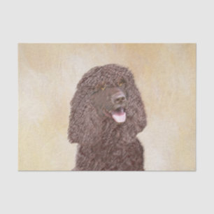 Papier Mousseline Irish Water Spaniel Peinture - Original Dog Art