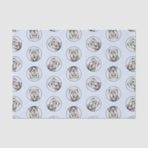 Papier Mousseline Irish Wolfhound Painting Grey Original Chien Art