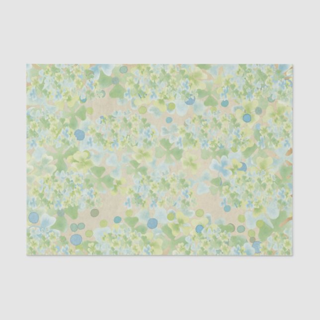 Papier Mousseline Irlandais Rose Clovers Tissue Paper (Recto)