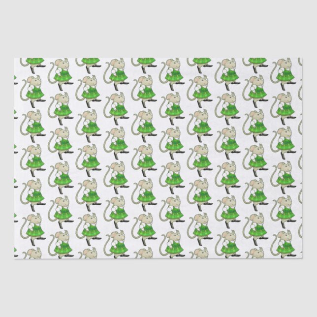 Papier Mousseline IRLANDE JIG MOUSE Tissu Paper (Recto)