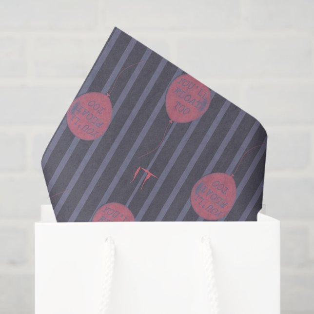 Papier Mousseline IT - Vous flotterez trop Motif à rayures (Sac cadeau)