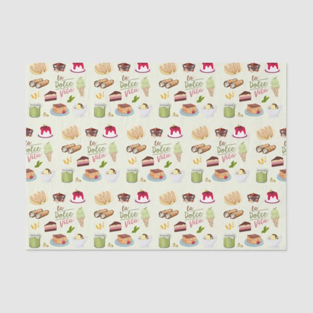 Papier Mousseline Italian Desserts Sweets (Recto)