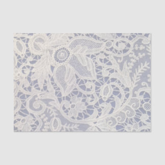 Papier Mousseline Ivory Lace Marine Bleu Élégant mariage Cadeau