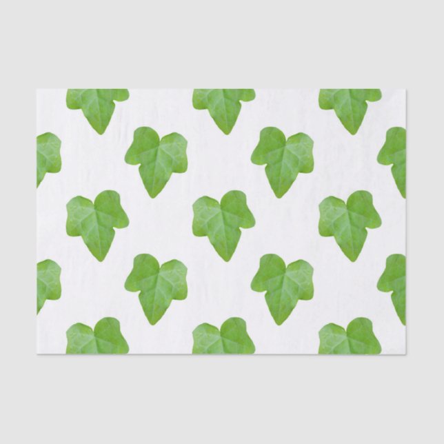 Papier Mousseline Ivy Leaf Motif (Recto)
