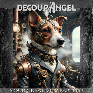 Papier Mousseline Jack Russell - Découpage -