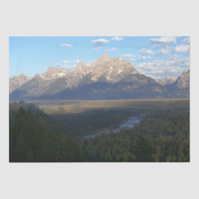 Papier Mousseline Jackson Hole Mountains (Grand Teton National Park) (Recto)