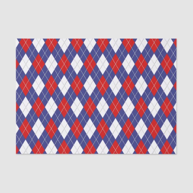 Papier Mousseline Jacquard Bleu Rouge 2 TISSUS PAPIER EN CUIVRE (Recto)