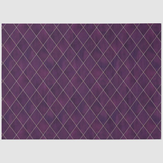 Papier Mousseline Jacquard classique violet foncé Motif de luxe (Recto)