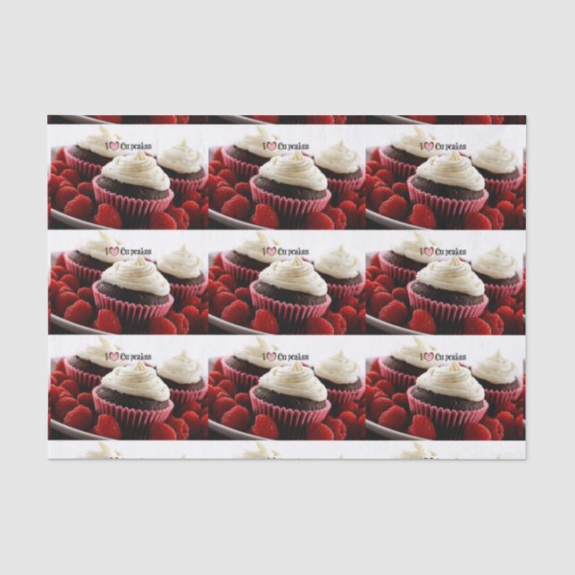 Papier Mousseline J'aime les gâteaux (Recto)