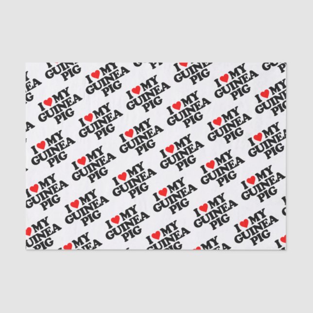 PAPIER MOUSSELINE J'AIME MON COBAYE (Recto)