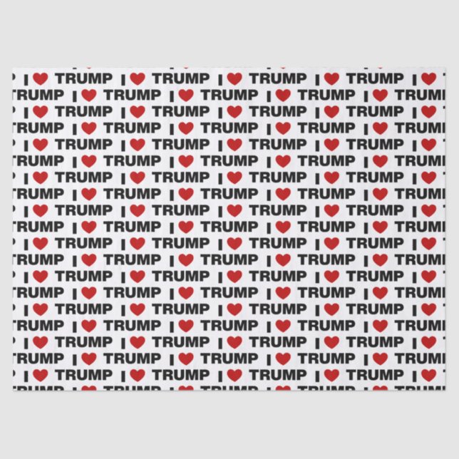 Papier Mousseline J'aime Trump (Recto)