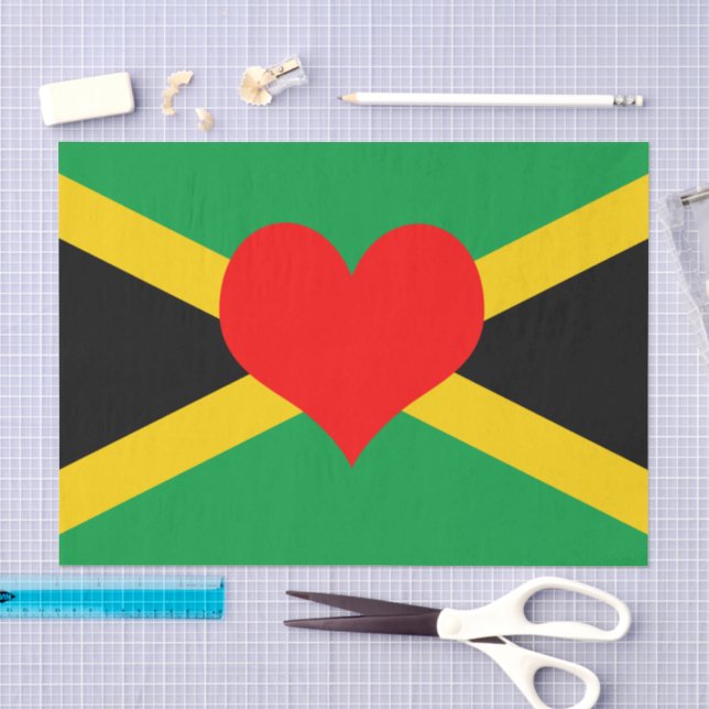 Papier Mousseline Jamaïque, papier tissu du drapeau jamaïcain / mode (Artisanat)