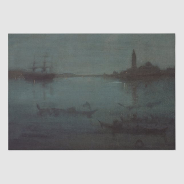 Papier Mousseline James Whistler - Nocturne : La lagune, Venise (Recto)