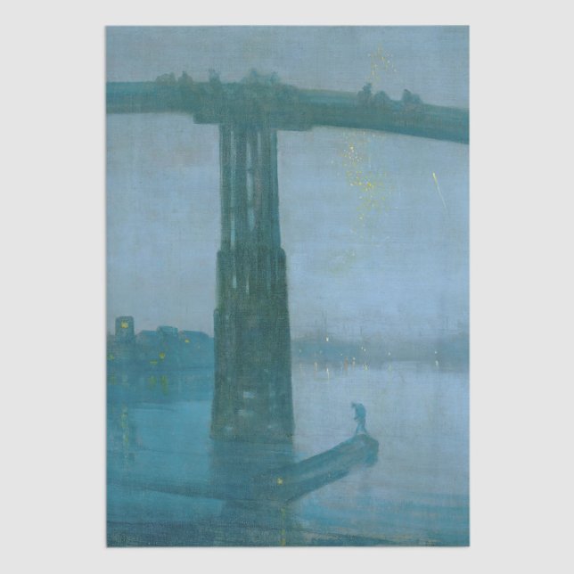 Papier Mousseline James Whistler - Nocturne, Old Battersea Bridge (Créateur téléchargé)