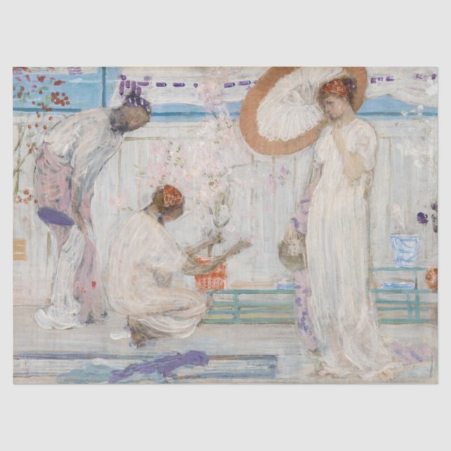 Papier Mousseline James Whistler - Symphonie blanche, Trois filles (Recto)