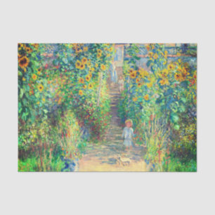 Papier Mousseline Jardin aux fleurs de Monet