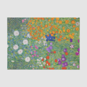 Papier Mousseline Jardin aux fleurs Gustav Klimt Art Vintage Art Nou