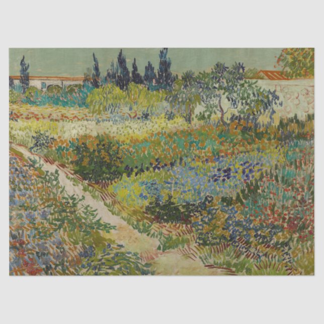 Papier Mousseline Jardin d'Arles - Vincent Van Gogh (Recto)